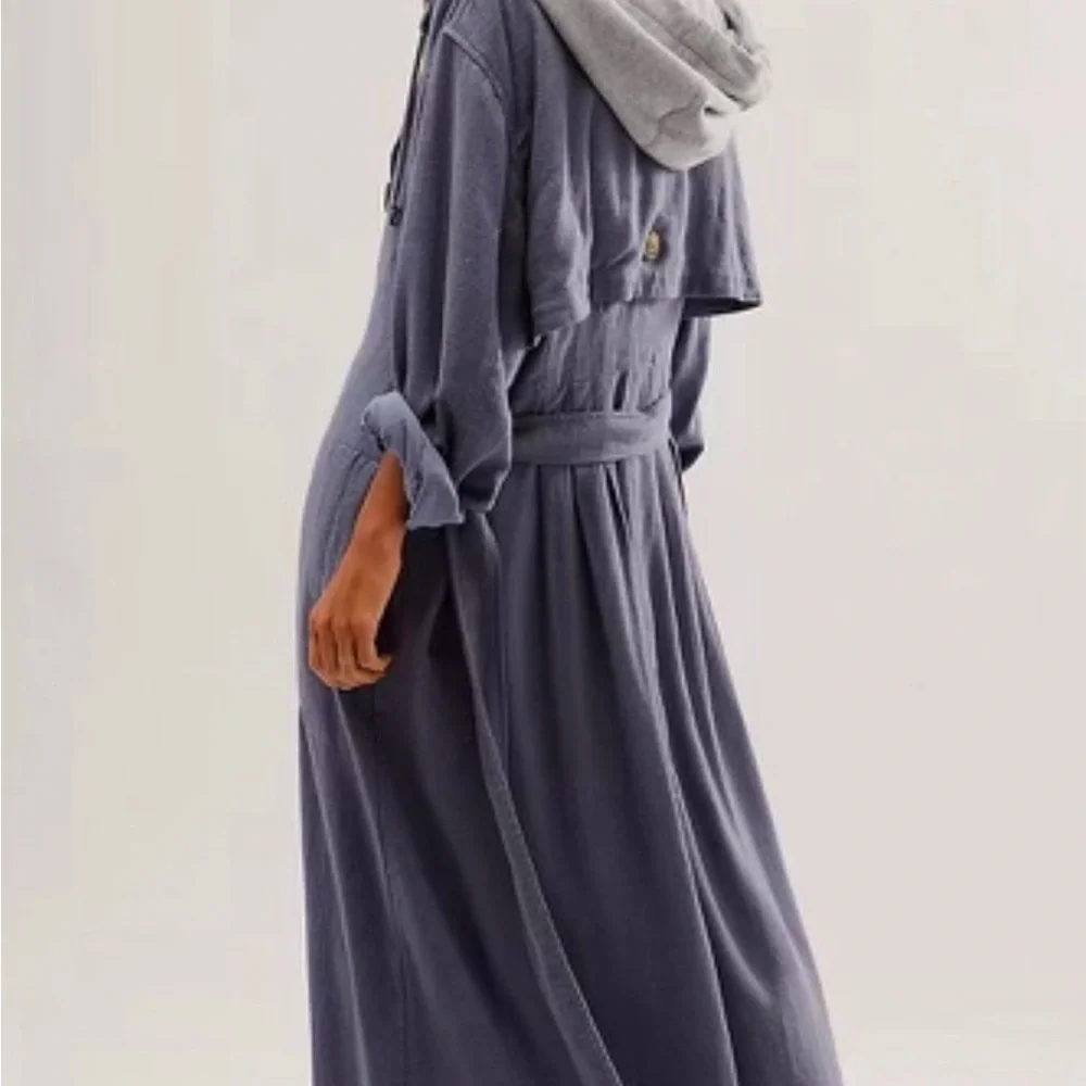 NWT FREE PEOPLE CHARLIE HOODED TRENCH COAT SMALL (WILL FIT MEDIUM)